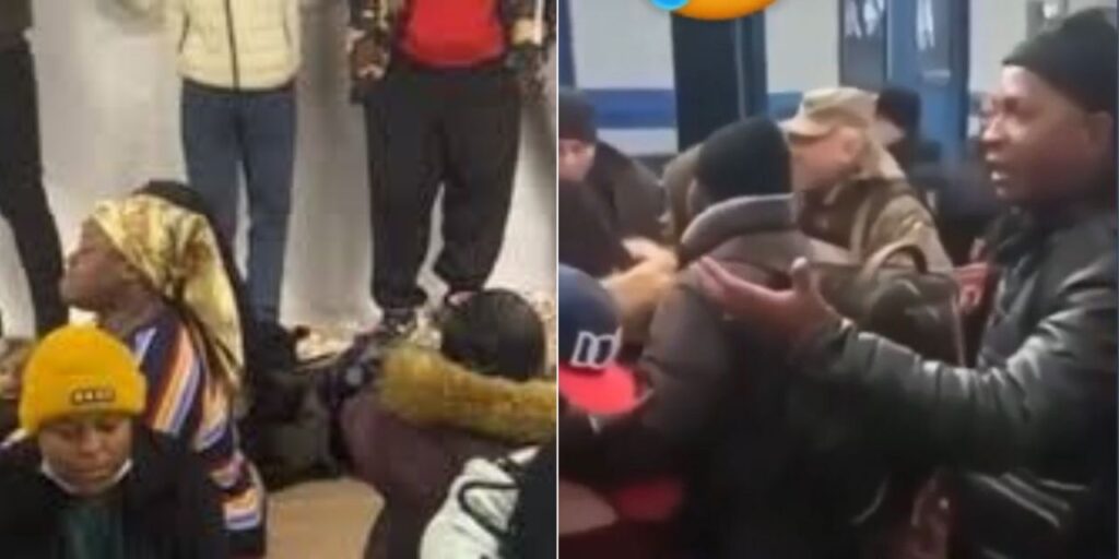African students in Ukraine hiding in bomb shelters and others being prevented from boarding buses and trains